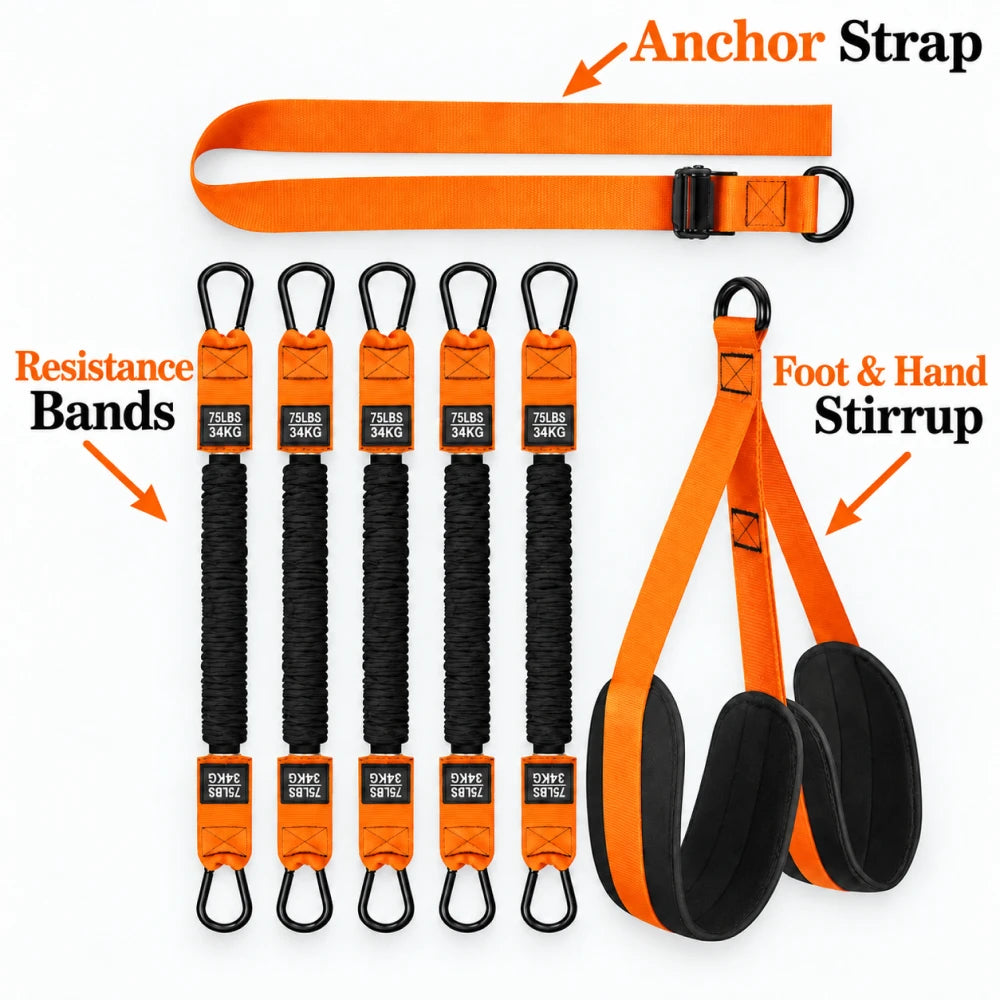 Adjustable Pull-Up Assist Resistance Bands Set